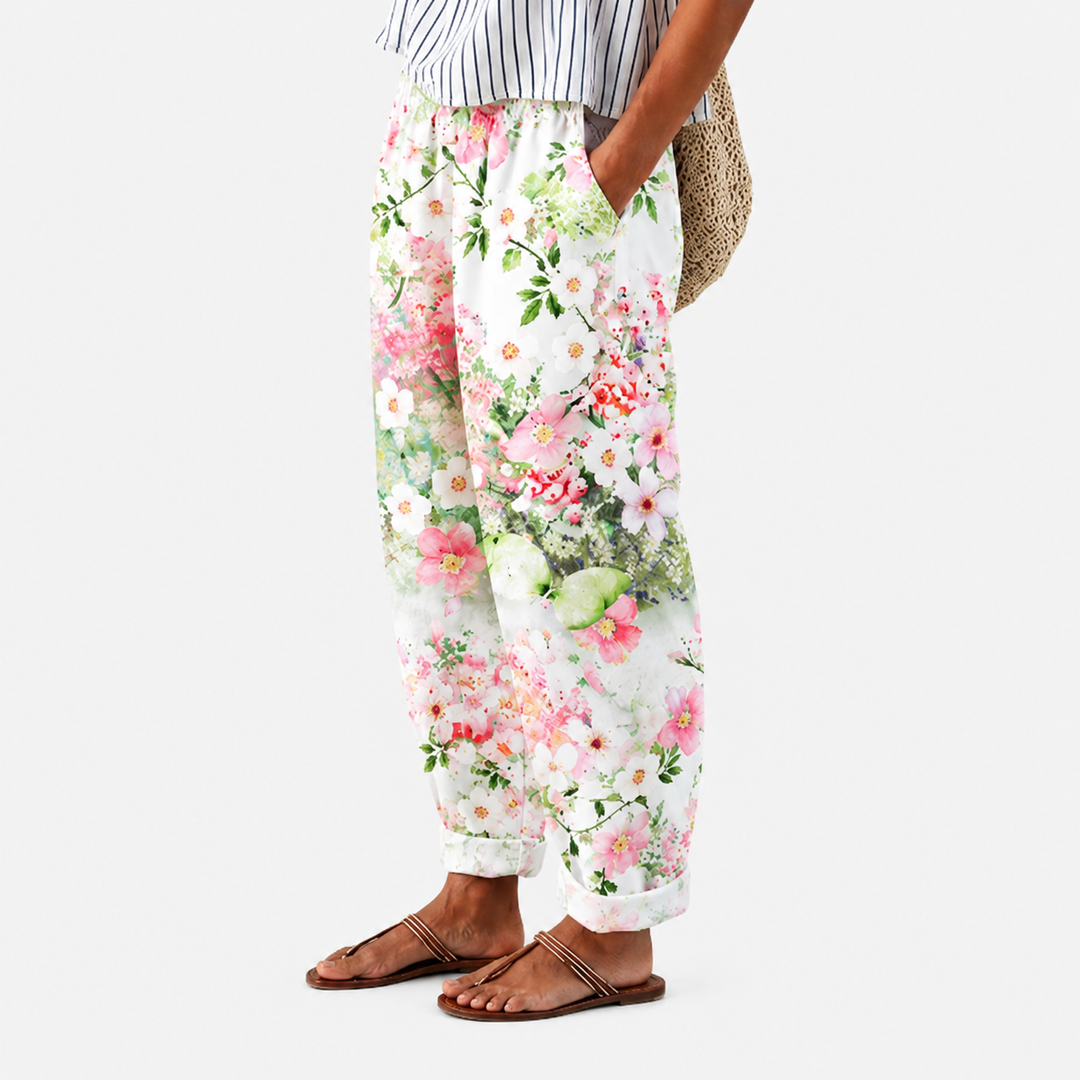 Pantalons Confort Fleurissant